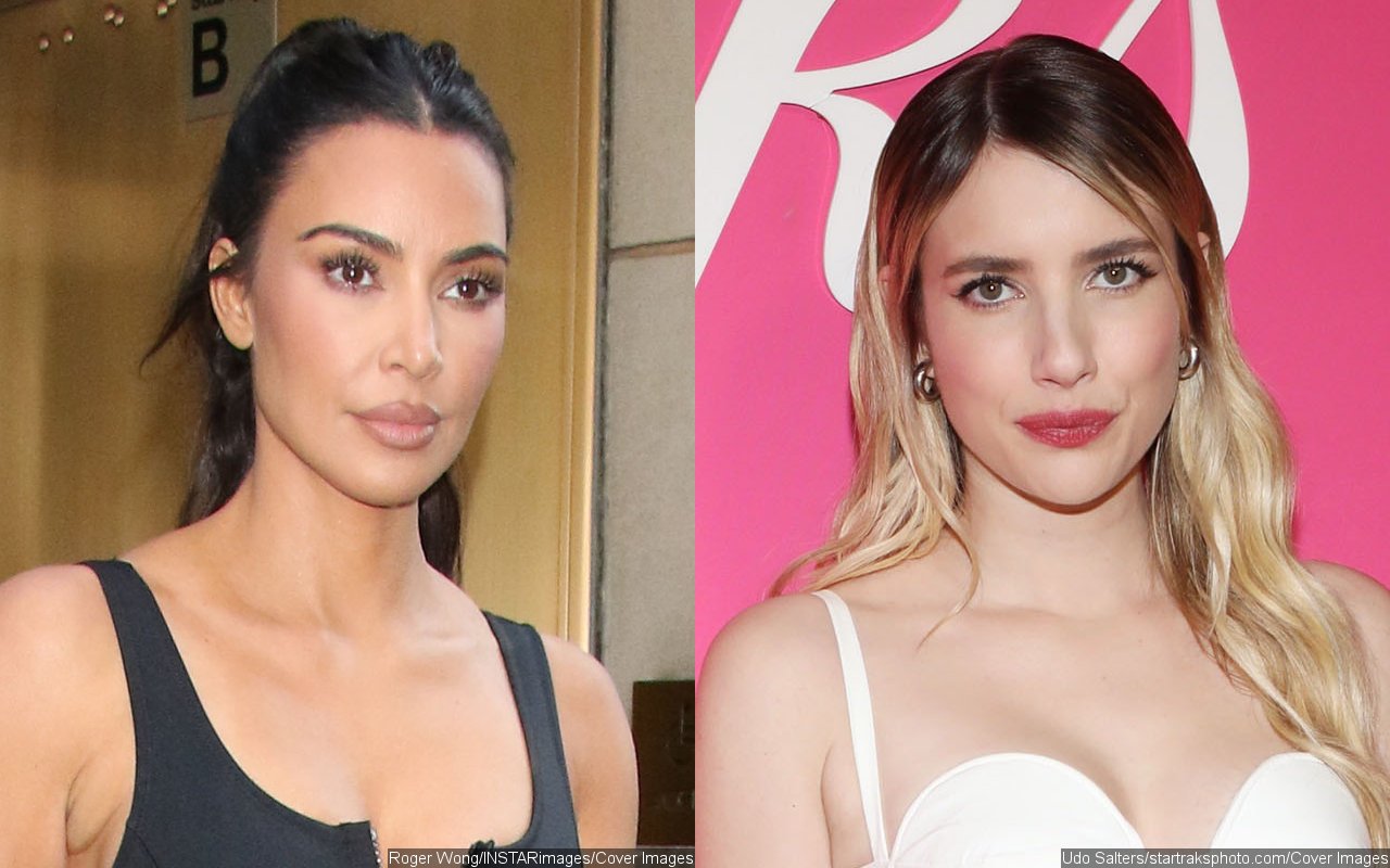 Kim Kardashian Spotted on 'American Horror Story' Set for First Time With Emma Roberts