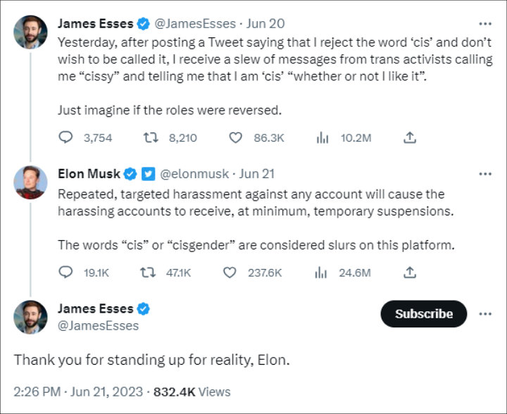 Elon Musk's Tweet