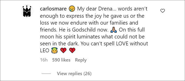 Comment on Drena De Niro's Post