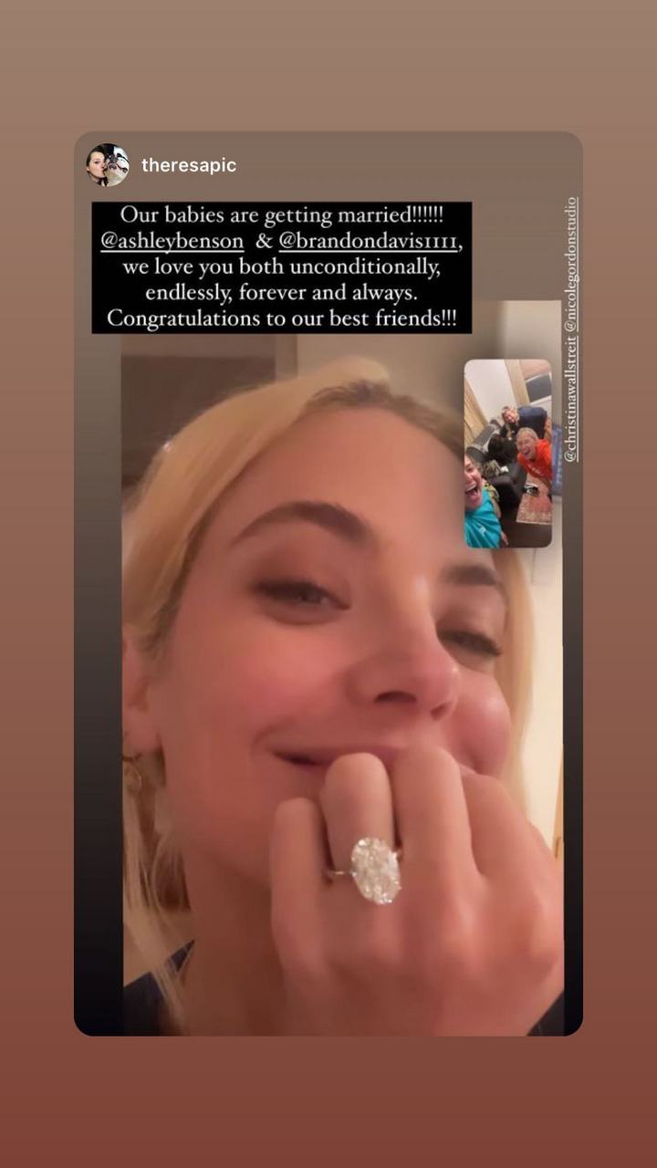 Ashley Benson and her engagement ring