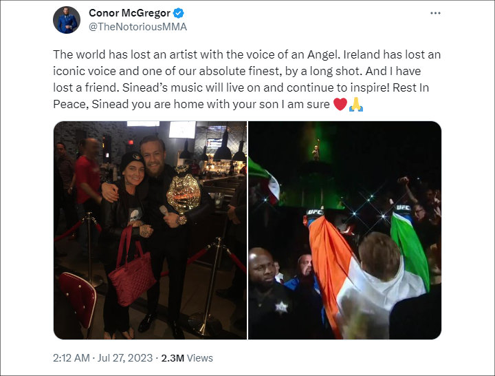 =Conor McGregor's Tweet