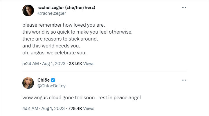 Tributes to Angus Cloud