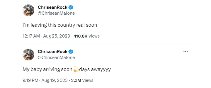 Chrisean Rock Tweets