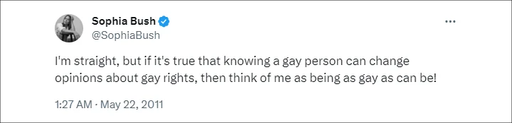 Sophia Bush's Tweet