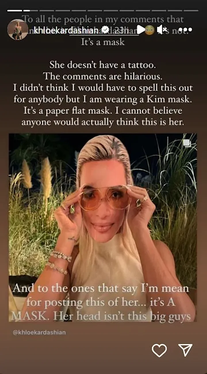 Khloe Kardashian's Instagram Story