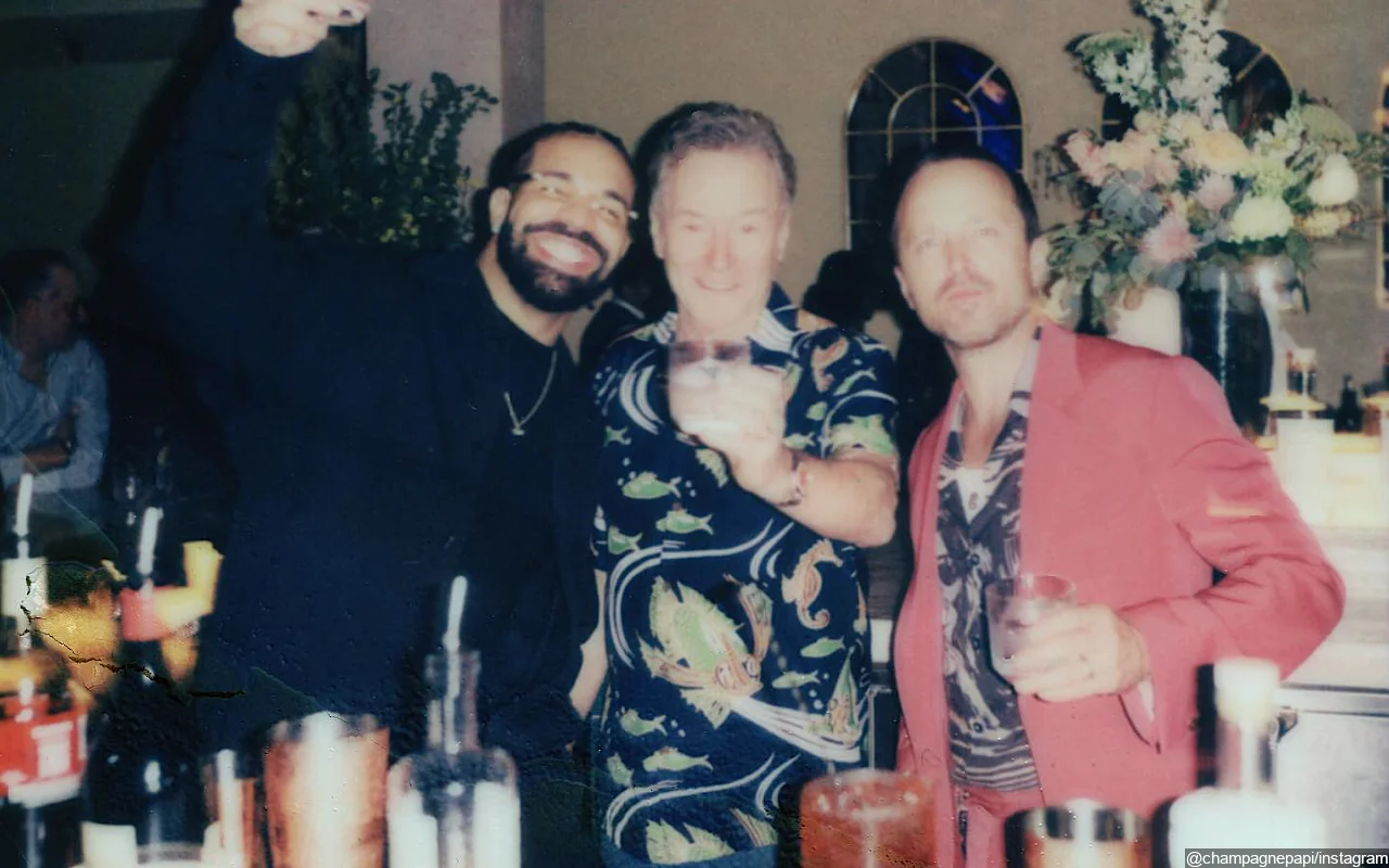 Drake Has Bryan Cranston and Aaron Paul Serve Drinks at His 37th Birthday Party