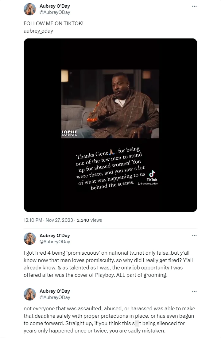 Aubrey O'Day's Tweets