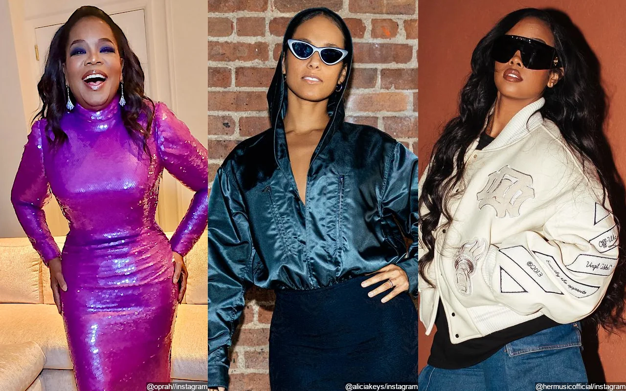 Oprah Winfrey, Alicia Keys and H.E.R. Stun in Purple Gowns at 'The Color Purple' Premiere in L.A.