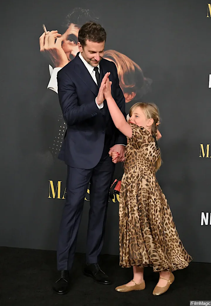 Bradley Cooper and Daughter Lea at 'Maestro' Premiere