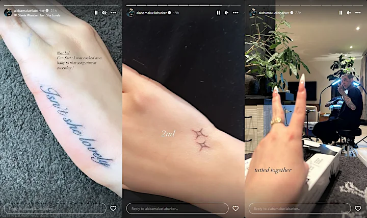 Alabama Barker Instagram Story
