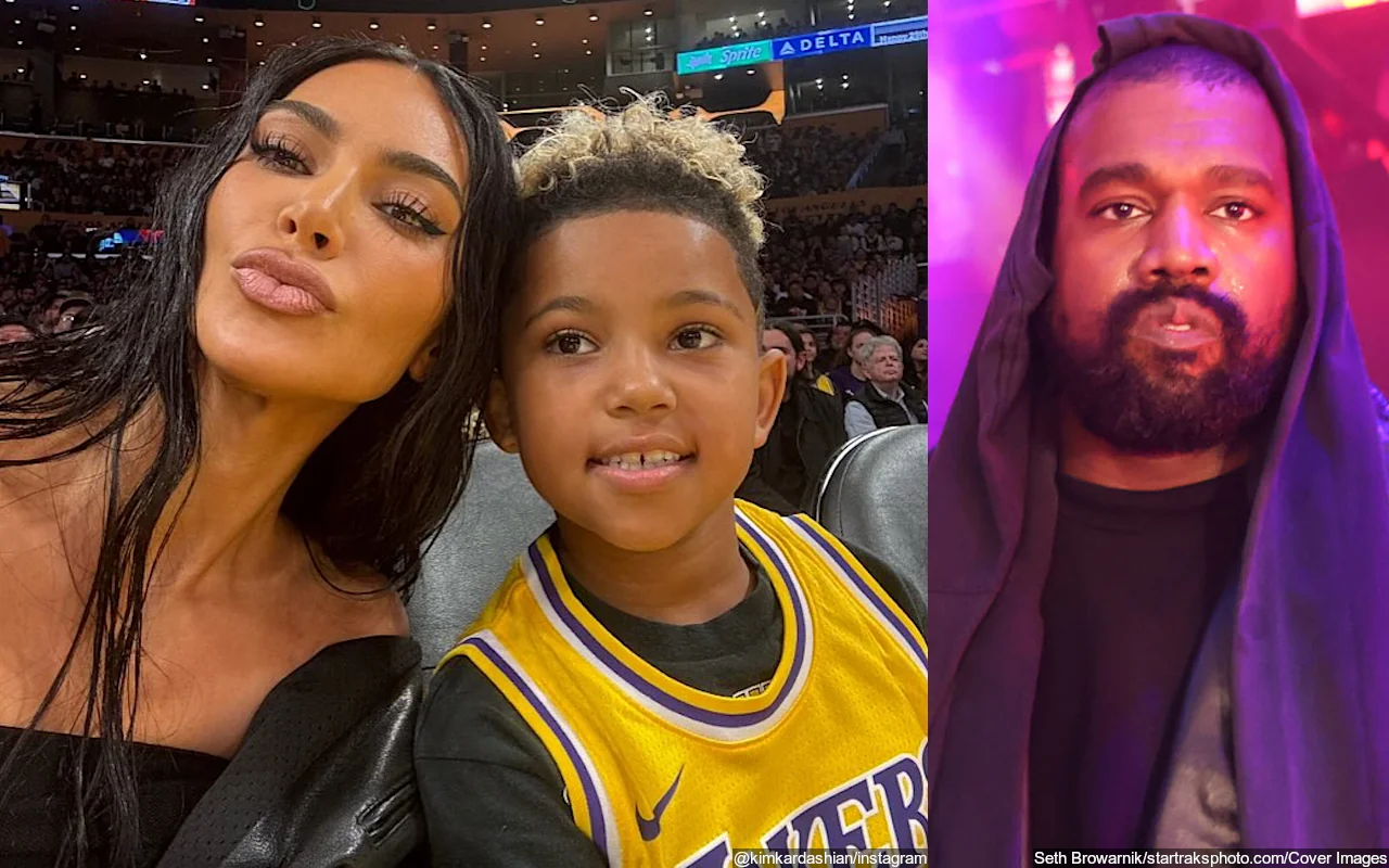 Kim Kardashian and Kanye West Spotted Chatting at Son Saint's Basketball Game