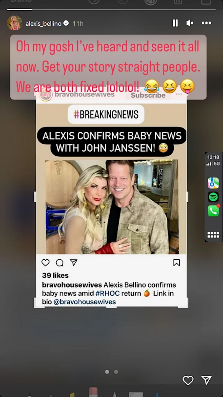 Alexis Bellino Instagram Story