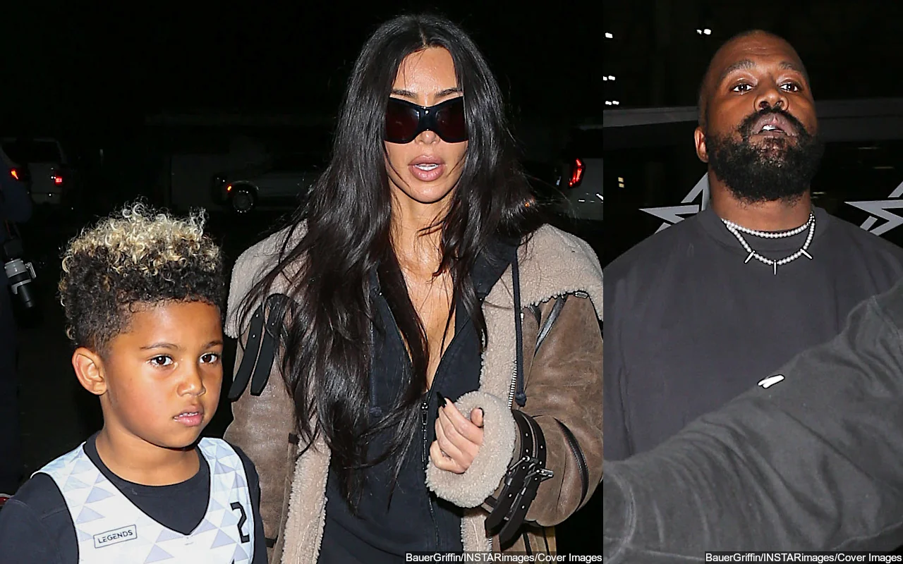 Kim Kardashian and Ex Kanye West Have Awkward Reunion at Son Saint's Basketball Game