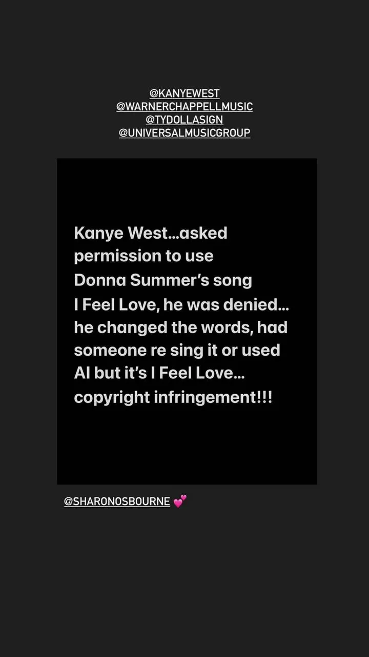 Kanye West is slammed by Donna Summer's estate