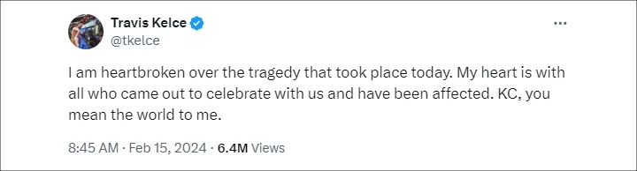 Travis Kelce's Tweet