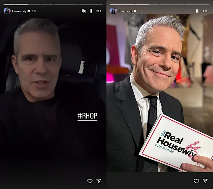 Andy Cohen's IG Stories