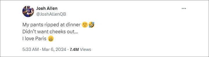 Josh Allen Tweet