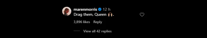 Maren Morris Comment
