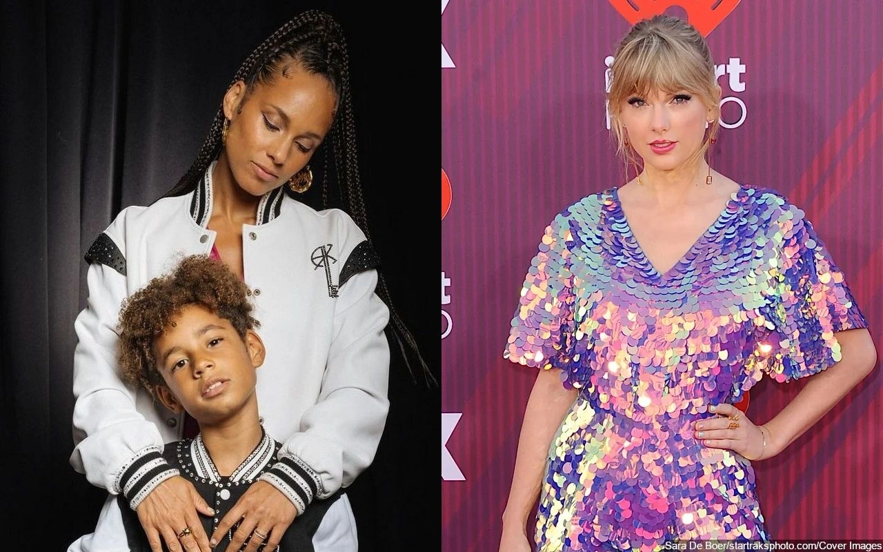 Alicia Keys' Son Beams as He Gets Kiss From Taylor Swift Backstage