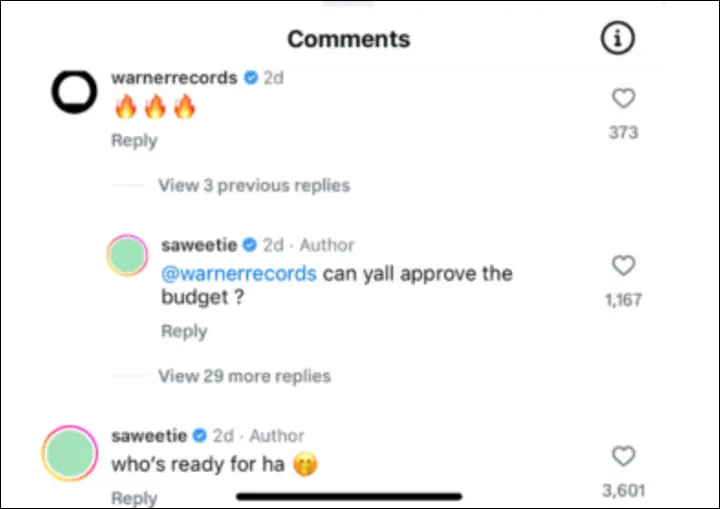 Saweetie calls out her label