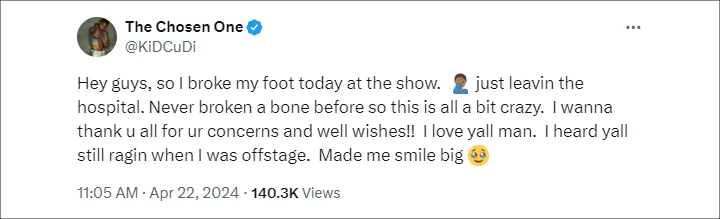 Kid Cudi's Tweet