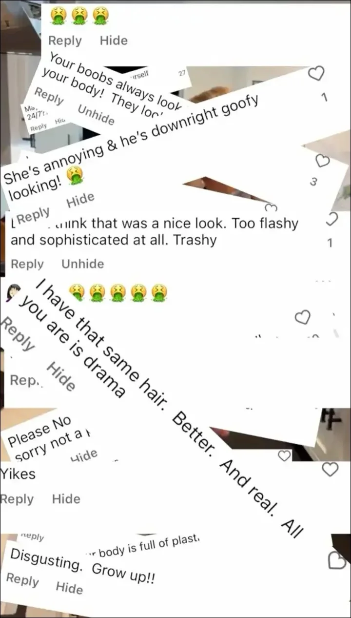 Heather Rae shows mean comments directed at her