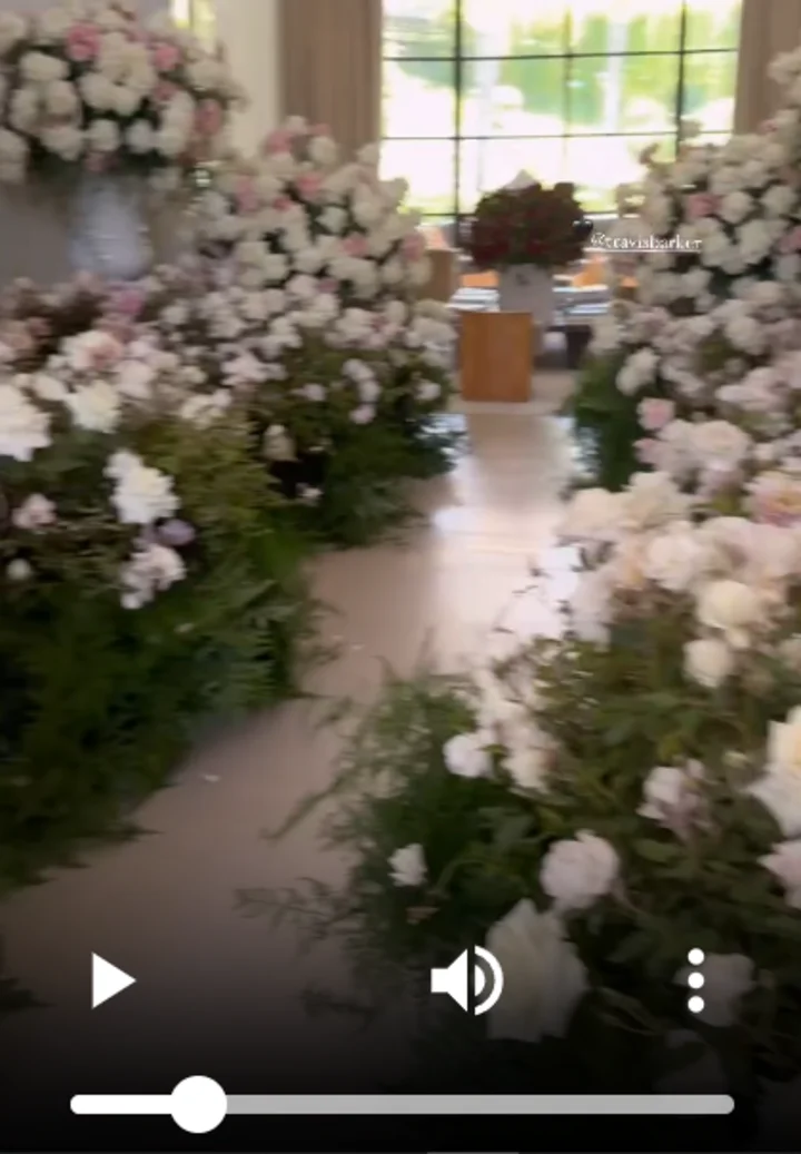 Travis Barker fills Kourtney Kardashian's house with flowers on Mother's Day