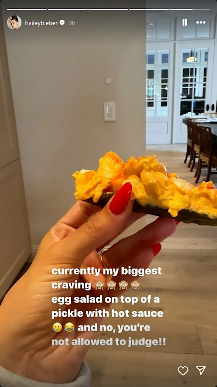 Hailey Bieber's Instagram Story