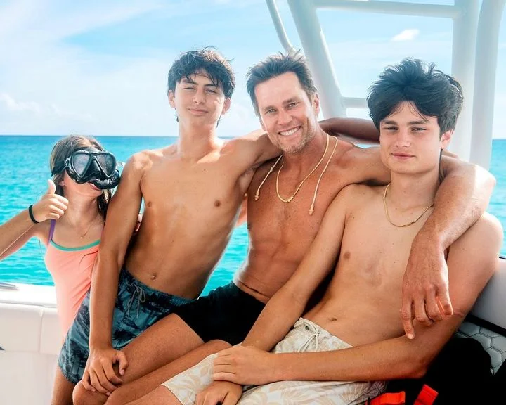Tom Brady and his three kid