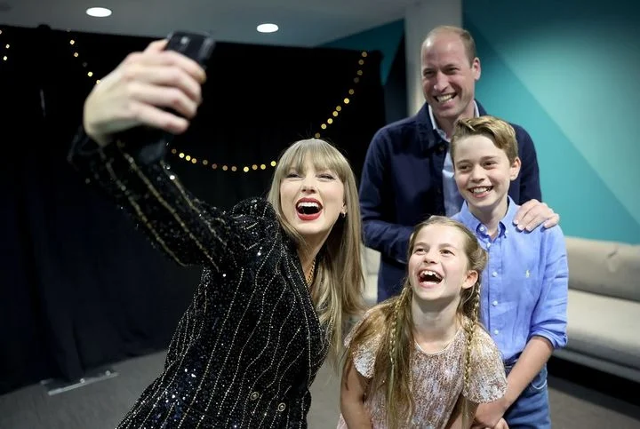 Taylor Swift and Prince William, George, and Charlotte