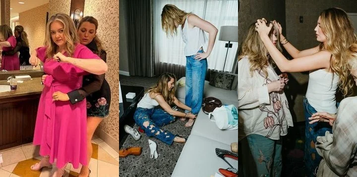 Blake Lively helps her co-stars before their movie screening