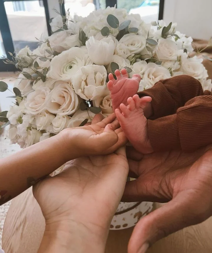 Jay Ellis and wife Nina Senicar celebrate newborn baby boy