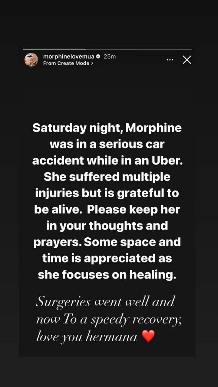 Geneva Karr prays for Morphine Love Dion