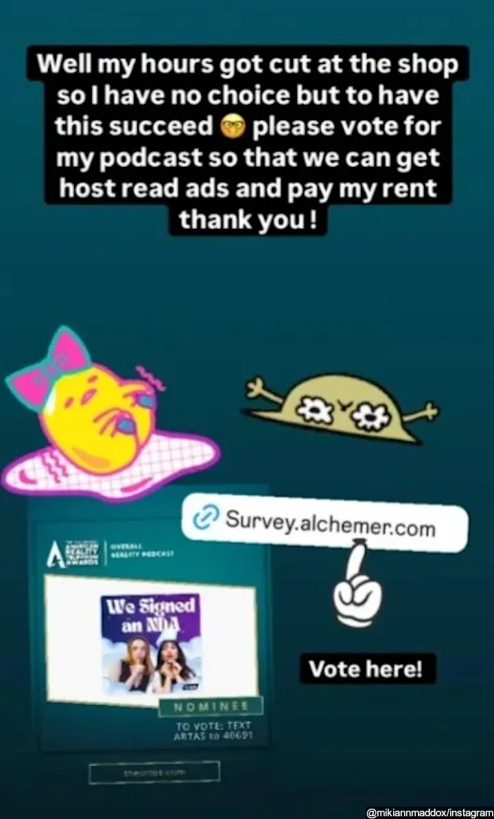 Ann Maddox's Instagram Story