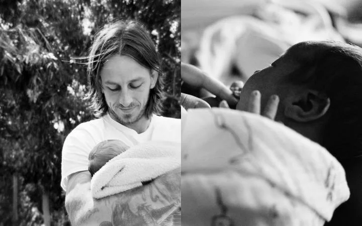 Frances Bean Cobain introduces newborn son