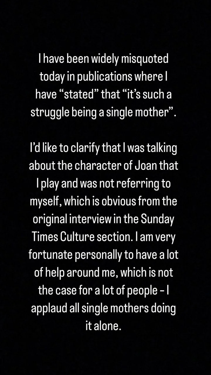 Sophie Turner clarifies comments about single motherhood