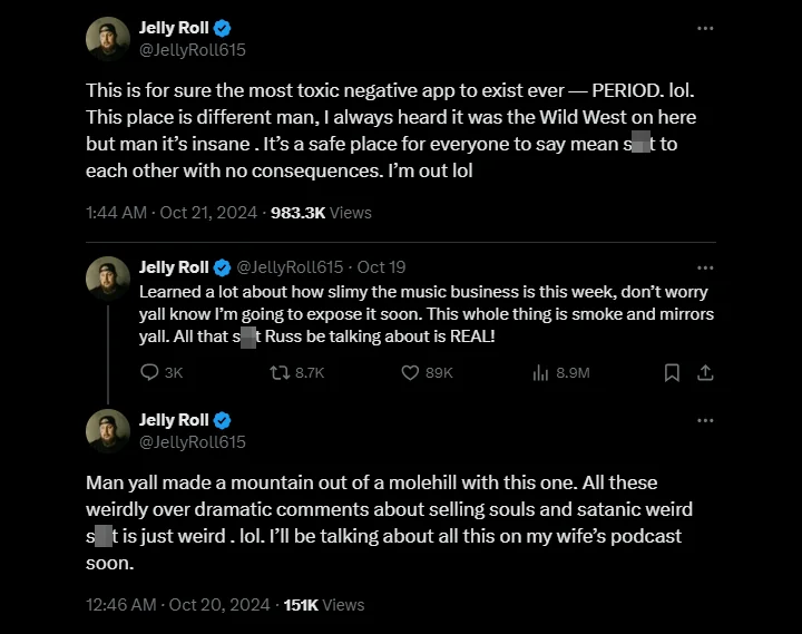 Jelly Roll's Tweets