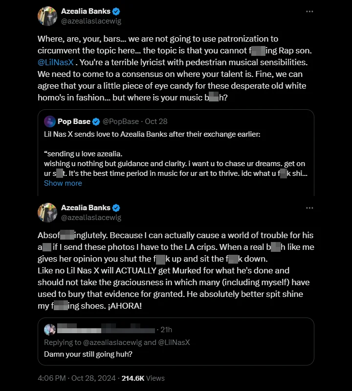 Azealia Banks' tweets