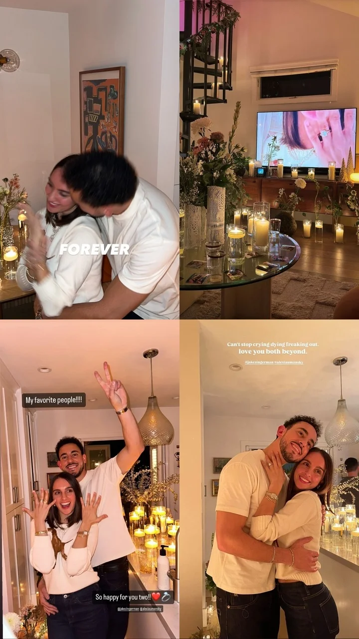 Alexia Umansky and her new fiance Jake Zingerman