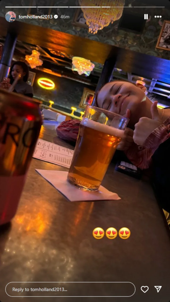 Tom Holland's IG Story #1