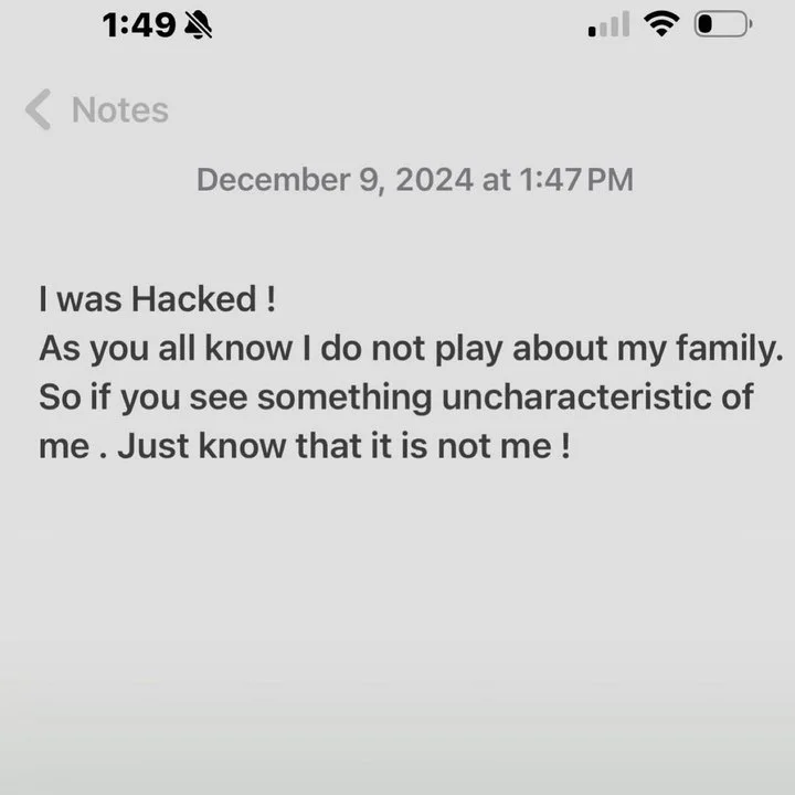 Tina Knowles claims her account was compromised