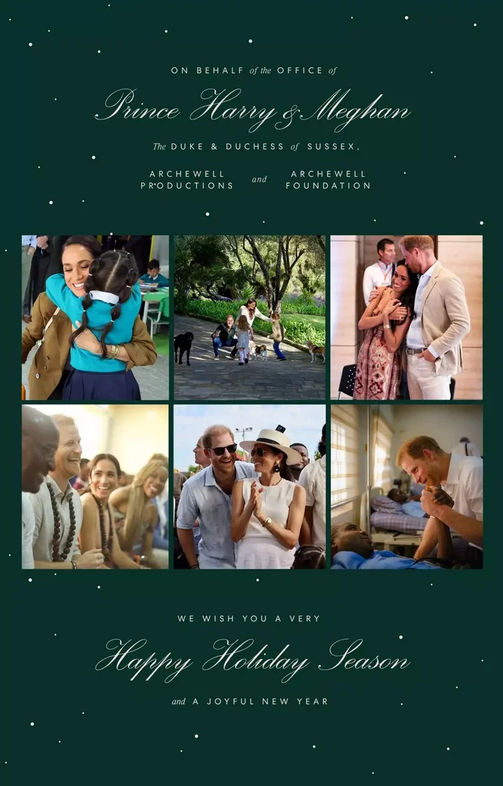 Prince Harry and Meghan Markle's 2024 Holiday Card