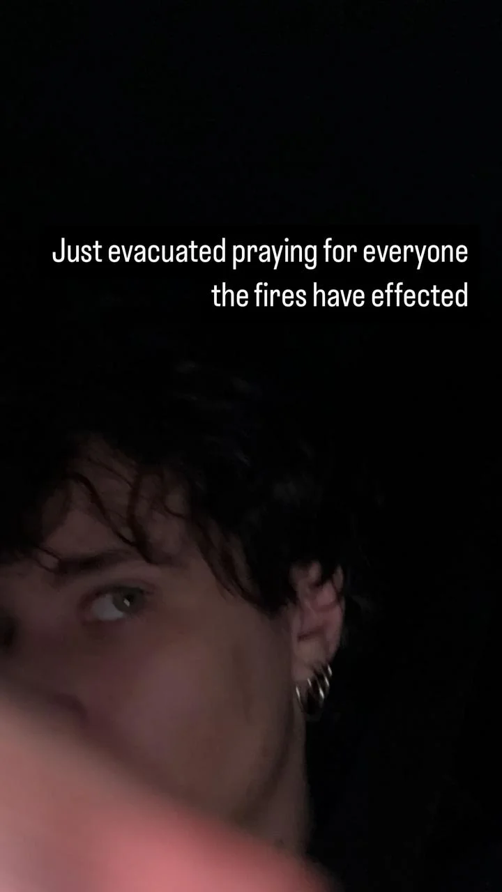Landon barker sends prayers to those affected by wildfires