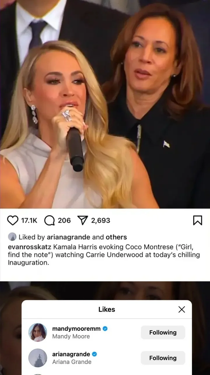 Mandy Moore and Ariana Grande shade Carrie Underwood