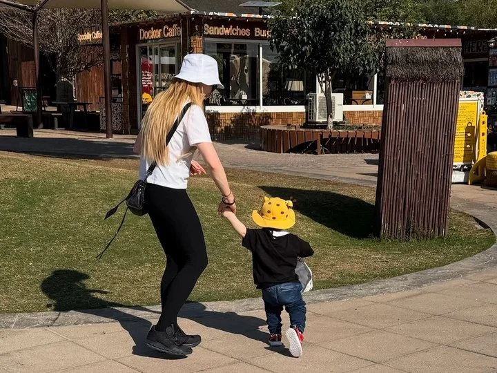 Lindsay Lohan and son Luai at zoo