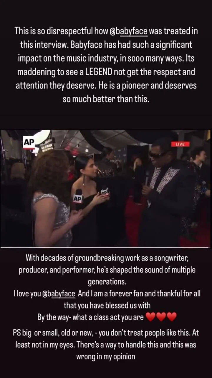 Khloe Kardashian slams reporter for disrespectful Babyface interview