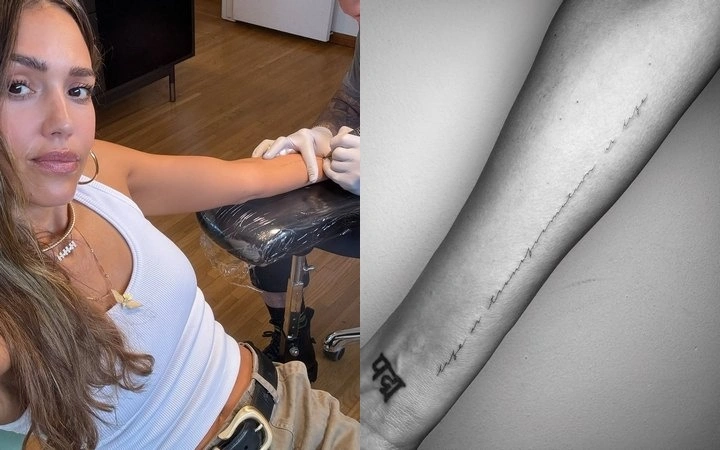 Jessica Alba gets a new tattoo