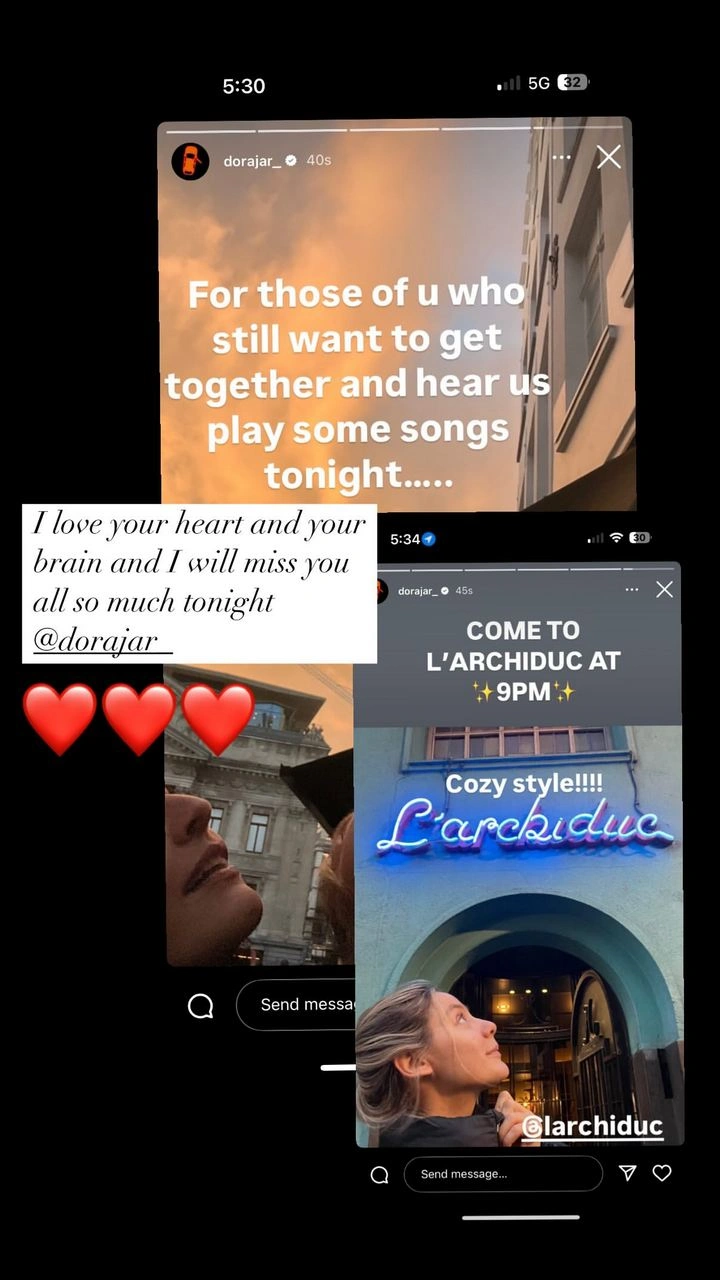Gracie Abrams supports Dora Jar's impromptu show