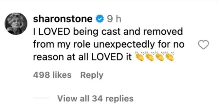 Sharon Stone reveals 'Another Simple Favor' snub