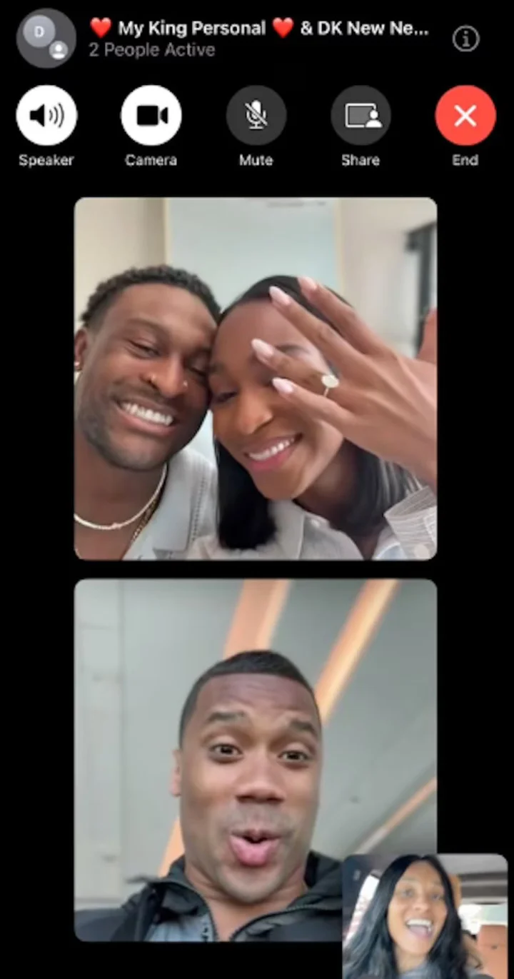 Normani and fiance FaceTimed Ciara and Russell Wilson